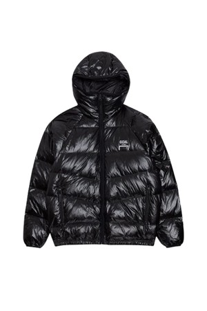 BACK LOGO LIGHT DOWN JACKET - BLACK/KHAKI/DARK GREY