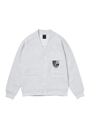 FC VARSITY CARDIGAN - GREEN/MELANGE GREY