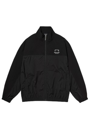 SIGNATURE WOVEN STRETCH TRACK JACKET - BLACK