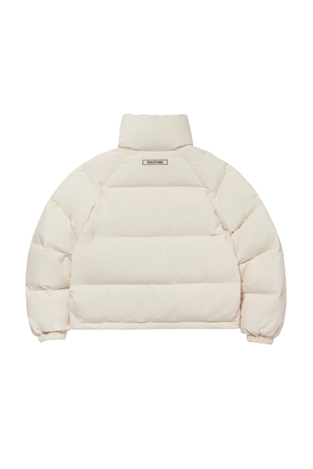 GOALSTUDIO - 패딩 - WOMEN`S CROPPED STRETCH DOWN JACKET - BLACK/BROWN/IVORY