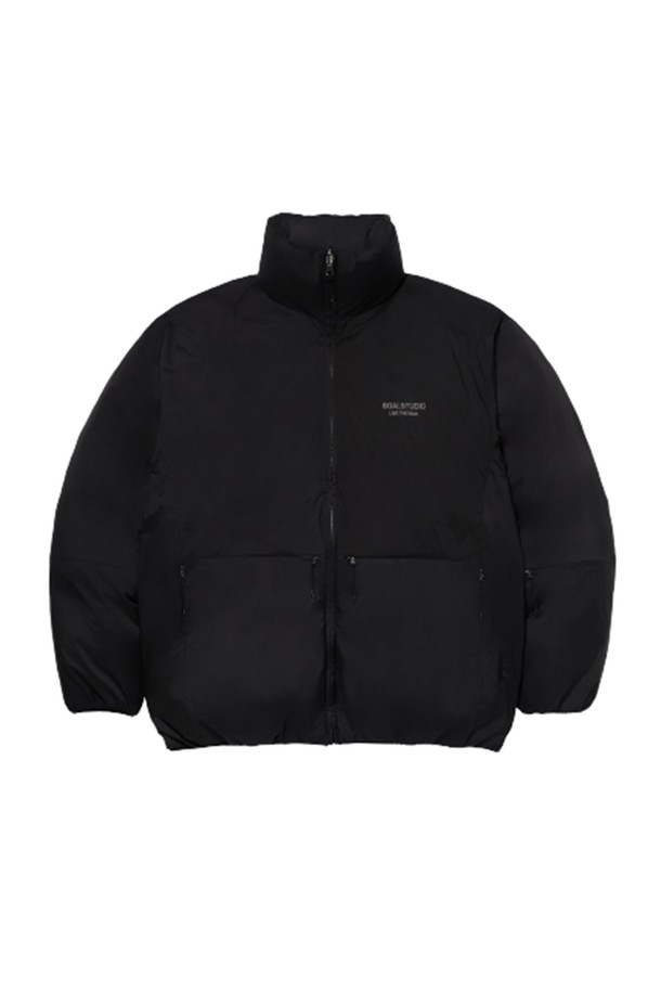 GOALSTUDIO - 다운/패딩 - EMBO REVERSIBLE DOWN JACKET - BLACK/BEIGE/LIGHT GREEN