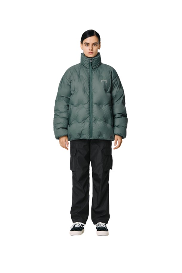 GOALSTUDIO - 다운/패딩 - EMBO REVERSIBLE DOWN JACKET - BLACK/BEIGE/LIGHT GREEN