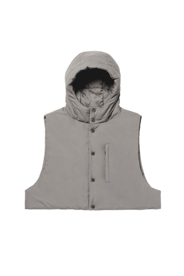 GOALSTUDIO - 다운/패딩 - 3IN1 PADDING VEST/JACKET SET - BEIGE/DARK GREY