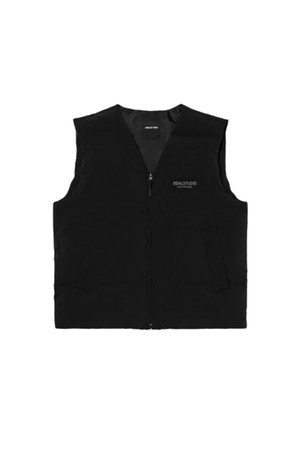 STRETCH PADDING VEST - BLACK/BROWN/IVORY