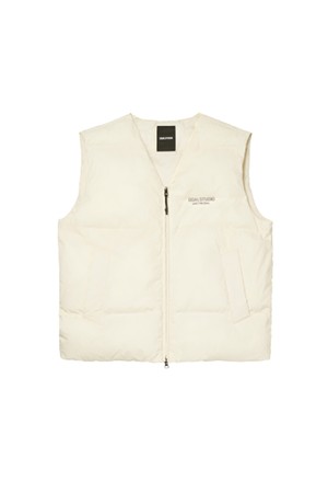 STRETCH PADDING VEST - BLACK/BROWN/IVORY