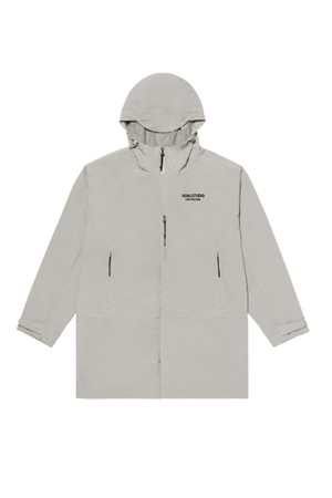 URBAN HOODED COAT - BLACK/LIGHT BEIGE