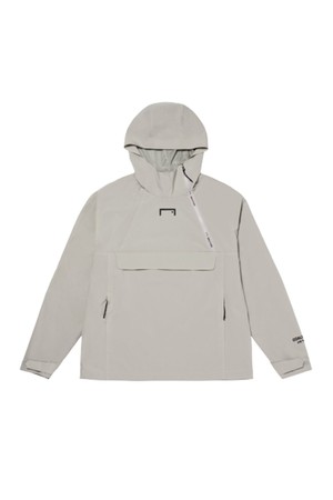 SMALL LOGO HOODED ANORAK - BLACK/LIGHT BEIGE