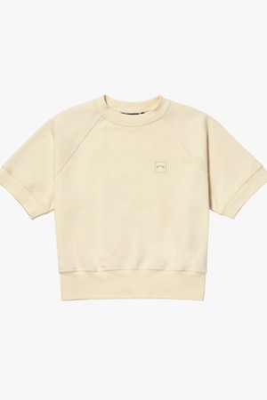 WOMEN`S CROPPED SWEAT - LIGHT YELLOW