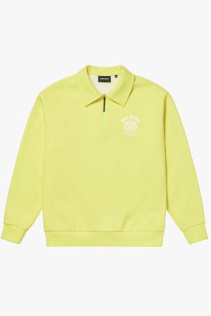 FC JERSEY COLLAR HALF ZIP-UP - LIME