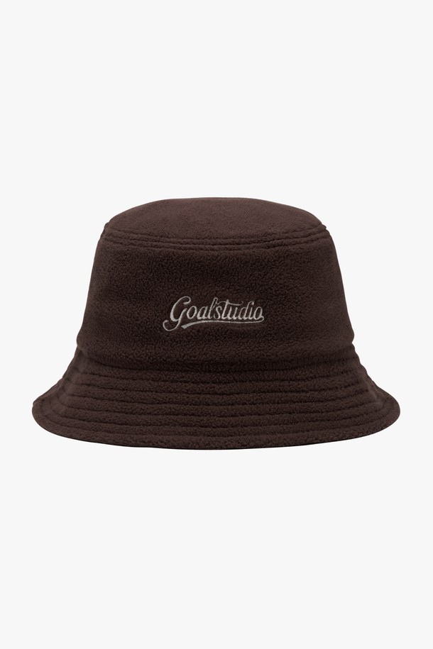 GOALSTUDIO - 모자 - ESSENTIAL MICRO FLEECE BUCKET HAT-BROWN