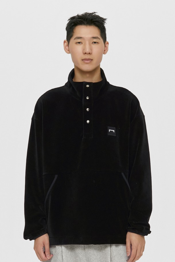 GOALSTUDIO - 긴팔티셔츠 - CORDUROY VELOUR BUTTON-UP SHIRT-BLACK