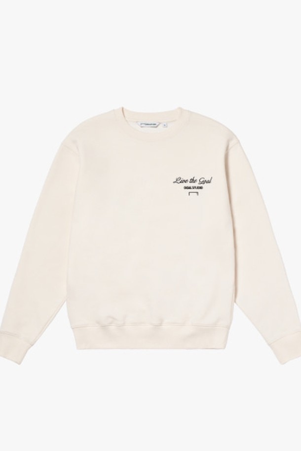 GOALSTUDIO - 스웨트셔츠 - STACK LOGO SWEAT-IVORY