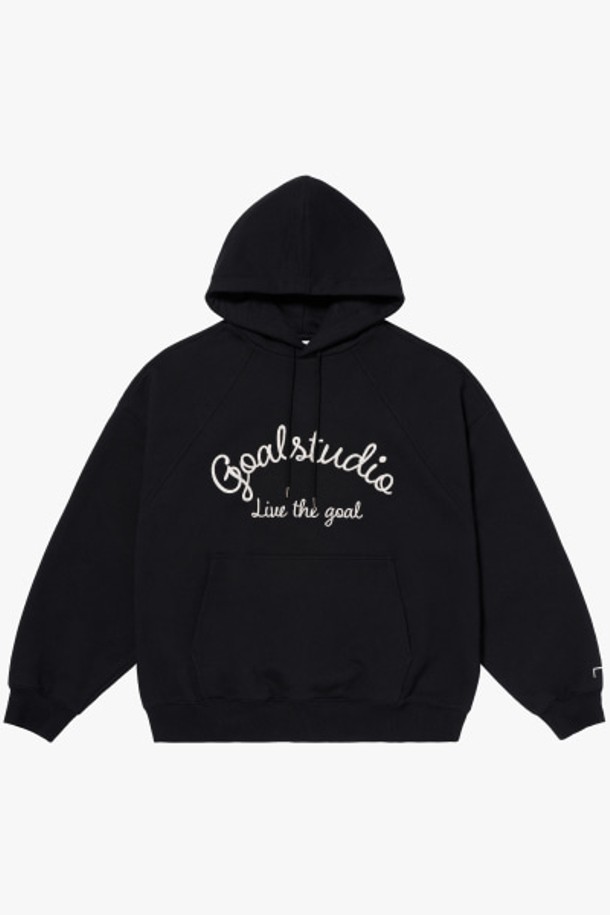 GOALSTUDIO - 후디 - LETTERING LOGO HOODIE-BLACK