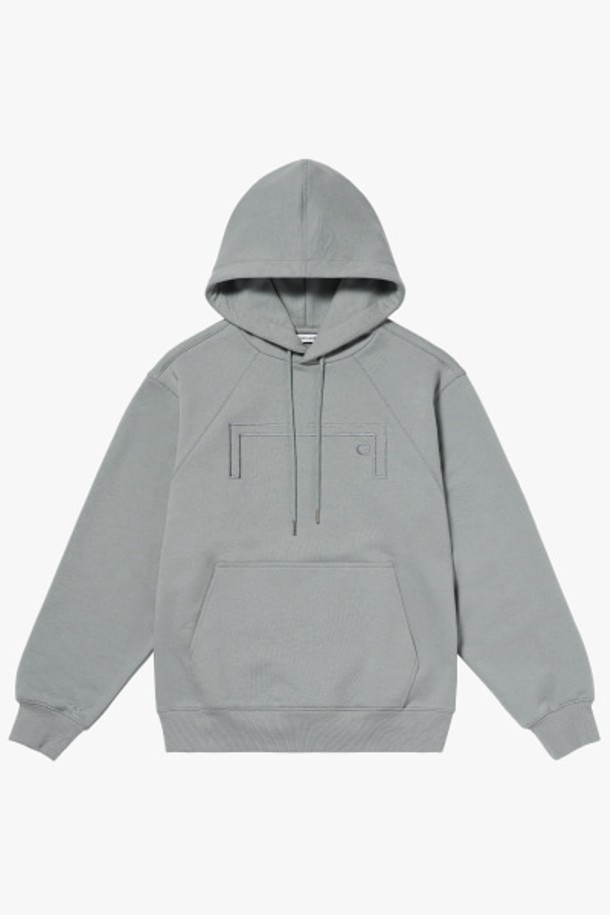 GOALSTUDIO - 후디 - STITCHED BIG LOGO HOODIE-LIGHT KHAKI