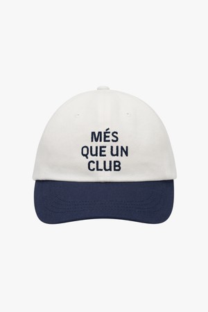 BARCA SLOGAN BALL CAP - WHITE/NAVY