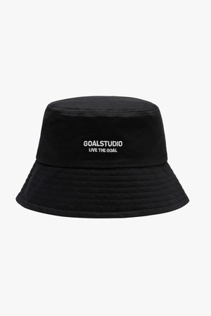 COTTON WASHED BUCKET HAT - BLACK