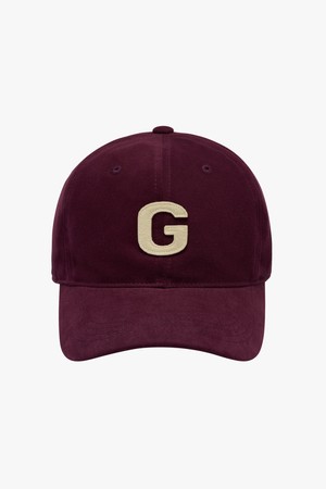 G LOGO PEACHSKIN CAP-BURGUNDY