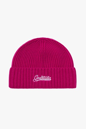 SCRIPT LOGO WOOL BEANIE-PINK