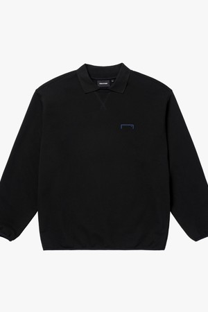 ESSENTIAL COLLARED SWEAT-BLACK