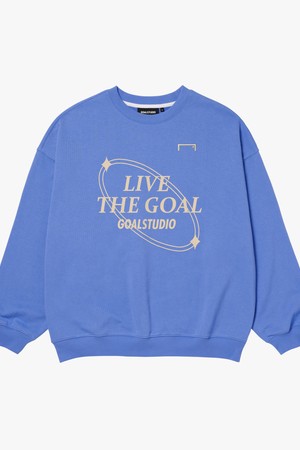 OVER FIT LIVE THE GOAL SWEAT-LIGHT BLUE