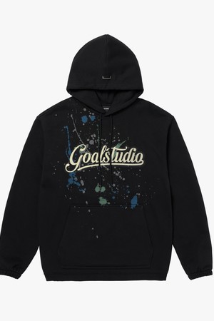 SCRIPT LOGO HOODIE-BLACK