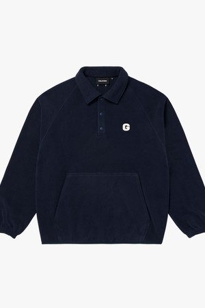 G LOGO MICRO FLEECE POLO SHIRT-DARK NAVY