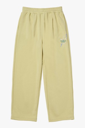 ESSENTIAL PAINTED WIDE PANTS-LIGHT YELLOW