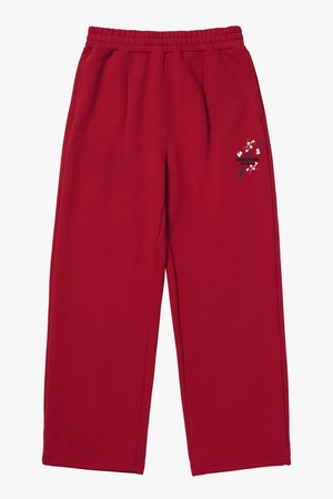 ESSENTIAL PAINTED WIDE PANTS-RED