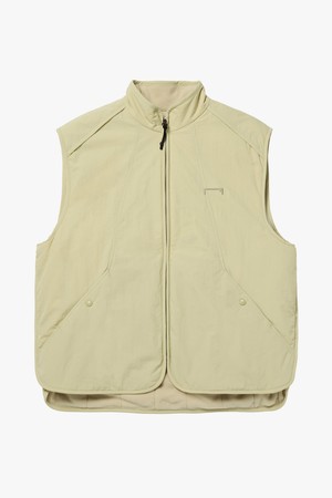 TASLAN HIGH NECK PADDING VEST -LIGHT BEIGE