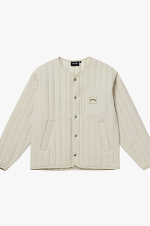 VERTICAL QUILTED CARDIGAN-IVORY