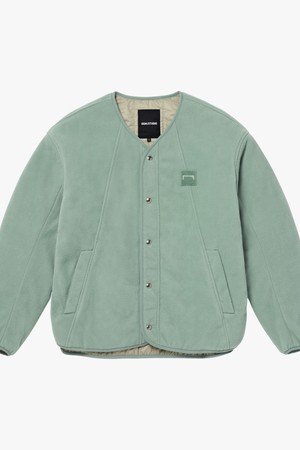 MICRO FLEECE PADDED CARDIGAN-MINT