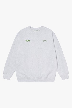 STITCHED BIG LOGO SWEAT-MELANGE GREY