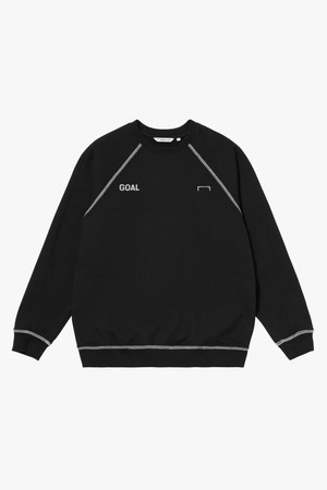 STITCHED BIG LOGO SWEAT-BLACK