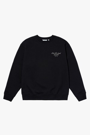 STACK LOGO SWEAT-BLACK