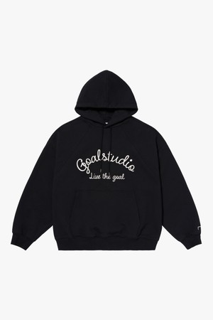 LETTERING LOGO HOODIE-BLACK