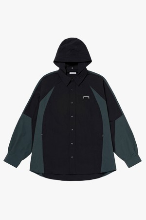 RIPSTOP OVERSIZED SHIRT JACKET-DARK GREEN