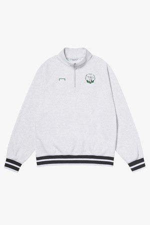 FC EMBLEM QUARTER ZIP-UP-MELANGE GREY