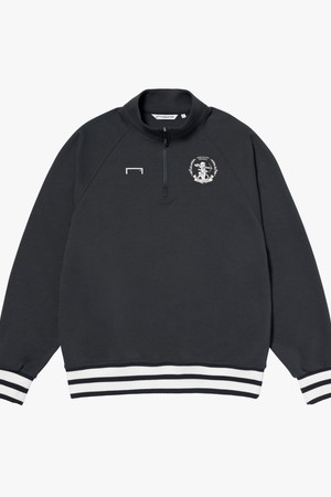 FC EMBLEM QUARTER ZIP-UP-DARK GREY