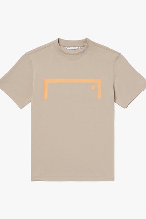 AIR MESH BIG LOGO TEE-BEIGE