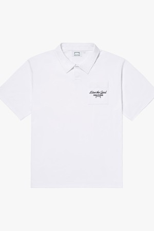 AIR DRY STACK LOGO POLO SHIRT-WHITE