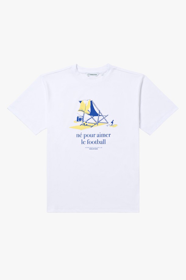 GOALSTUDIO - 반팔티셔츠 - ANTIBES BEACH CHAIR TEE-WHITE