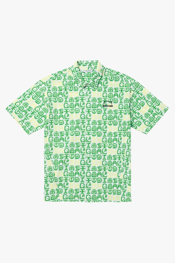 GOALSTUDIO - 반팔티셔츠 - IPANEMA BEACH ALLOVER SHIRT-GREEN