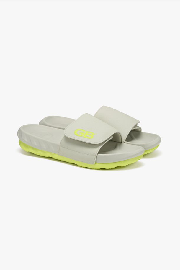 GOALSTUDIO - 샌들/슬리퍼 - GB PRO SLIDE-GRAY/LIME