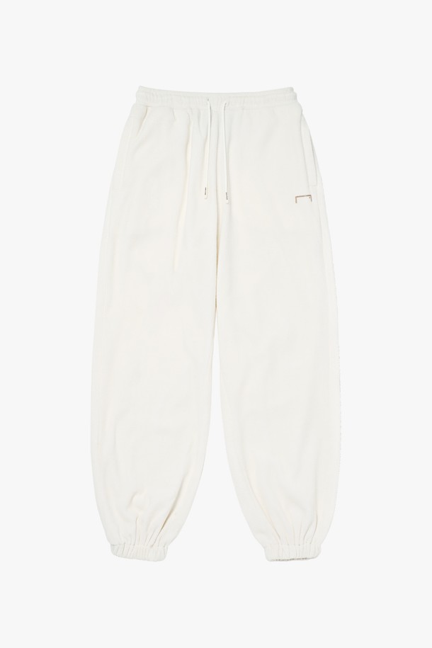 GOALSTUDIO - 캐주얼팬츠 - ESSENTIAL EMBROIDERY FLEECE JOGGER-OFF WHITE