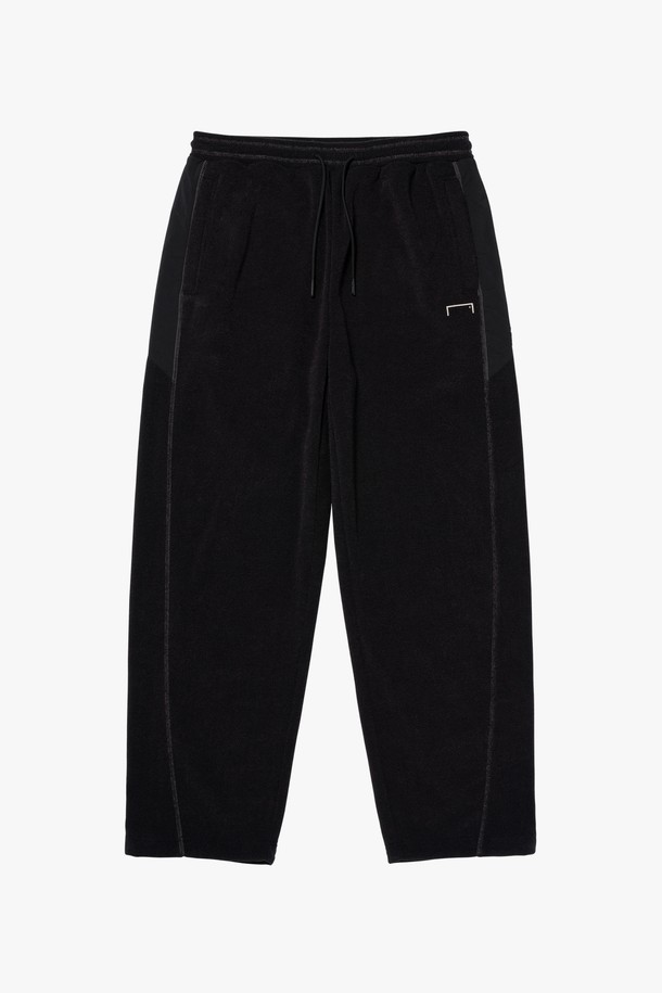 GOALSTUDIO - 캐주얼팬츠 - WOVEN PATCH TERRY FLEECE JOGGER-BLACK