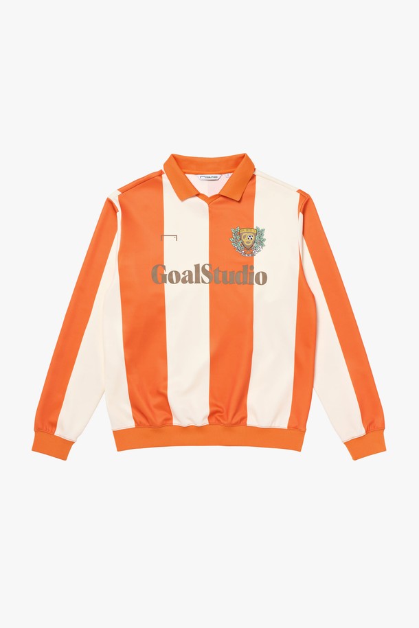 GOALSTUDIO - 긴팔티셔츠 - EMBLEM COLOR BLOCK GAME SHIRT-ORANGE