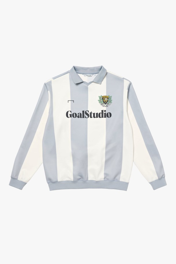 GOALSTUDIO - 긴팔티셔츠 - EMBLEM COLOR BLOCK GAME SHIRT-LIGHT GREY