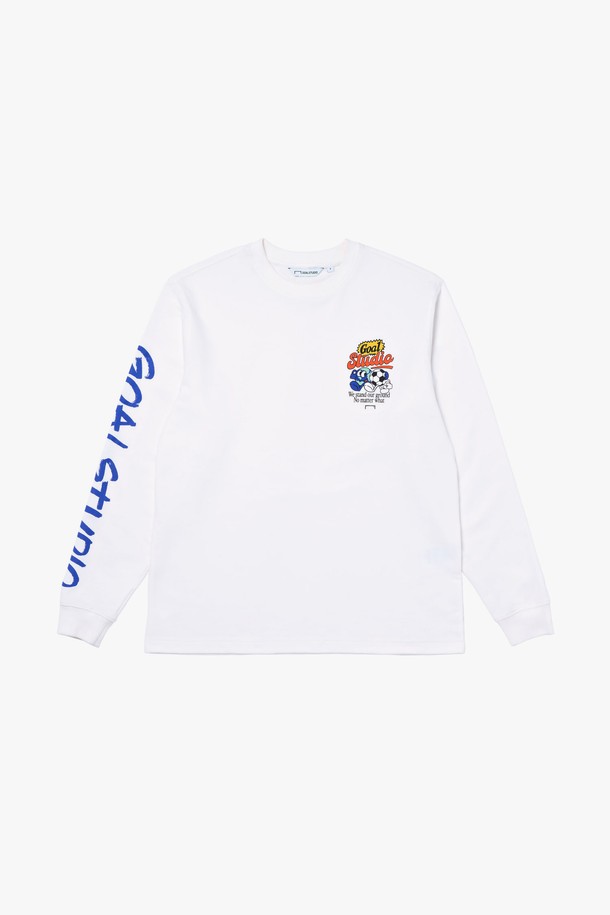 GOALSTUDIO - 긴팔티셔츠 - GRAFFITI LONG SLEEVE TEE-OFF WHITE