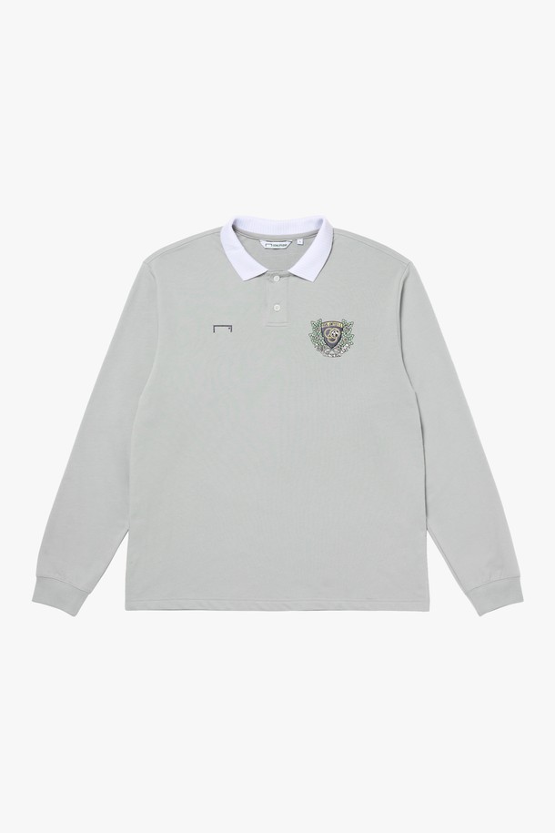 GOALSTUDIO - 긴팔티셔츠 - EMBLEM POLO SHIRT-LIGHT GREY