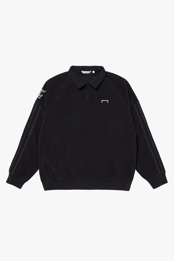 GOALSTUDIO - 긴팔티셔츠 - STADIUM STITCH FLEECE POLO SHIRT-DARK NAVY